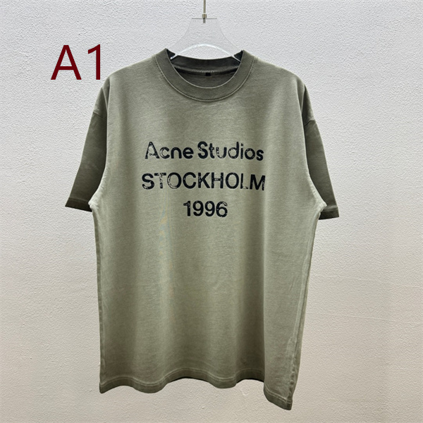 フロントレタリング コットン天竺 ゆったりシルエット ACNE STUDIOS アクネストゥディオズ コピー 半袖Tシャツ 新作注目
