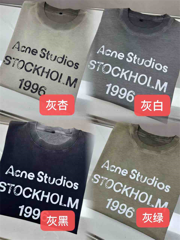 フロントレタリング コットン天竺 ゆったりシルエット ACNE STUDIOS アクネストゥディオズ コピー 半袖Tシャツ 新作注目