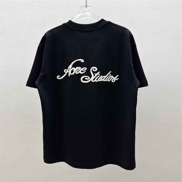 裾サインレタリング コットンジャージー ワイドフォルム ACNE STUDIOS アクネストゥディオズ コピー 半袖Tシャツ 限定感漂う