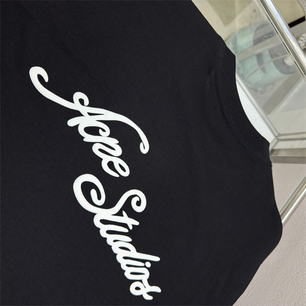裾サインレタリング コットンジャージー ワイドフォルム ACNE STUDIOS アクネストゥディオズ コピー 半袖Tシャツ 限定感漂う