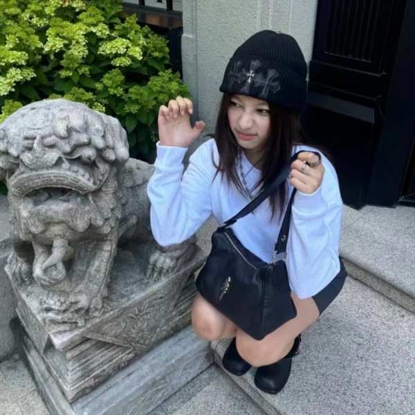 人気上昇 クロスパッチ クロムハーツ リブ編み Chrome Hearts ニット帽