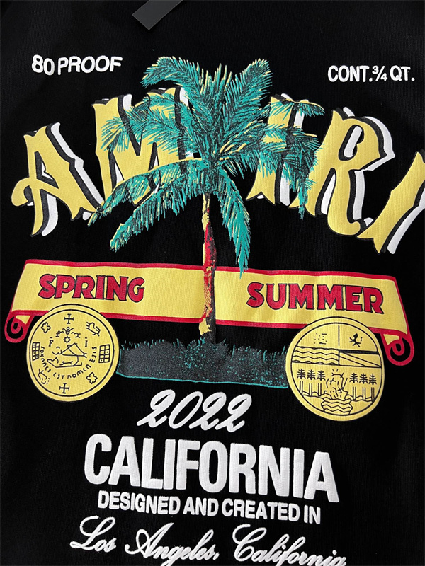 カリフォルニアグラフィック パームツリープリント 厚手コットン AMIRI アミリ コピー クルーネックスウェット レトロ注目