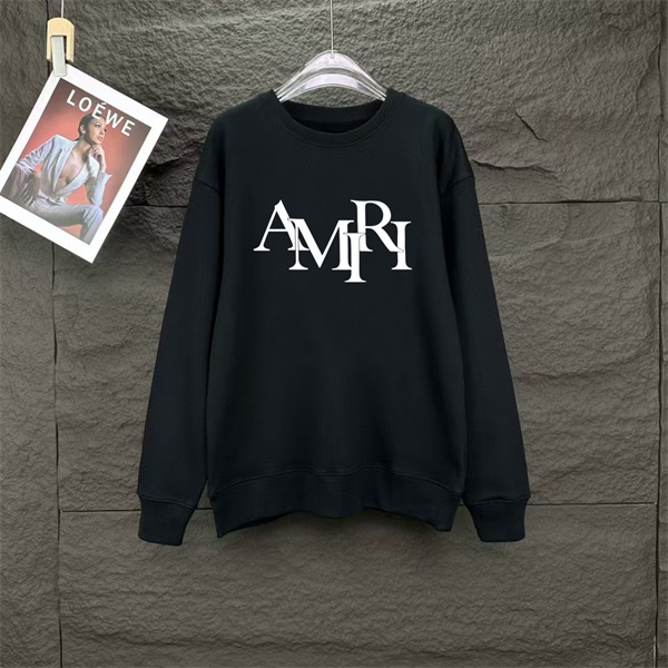 主役級ロゴデザイン 重なりレター モード映え AMIRI アミリ コピー クルーネックスウェット 人気上昇