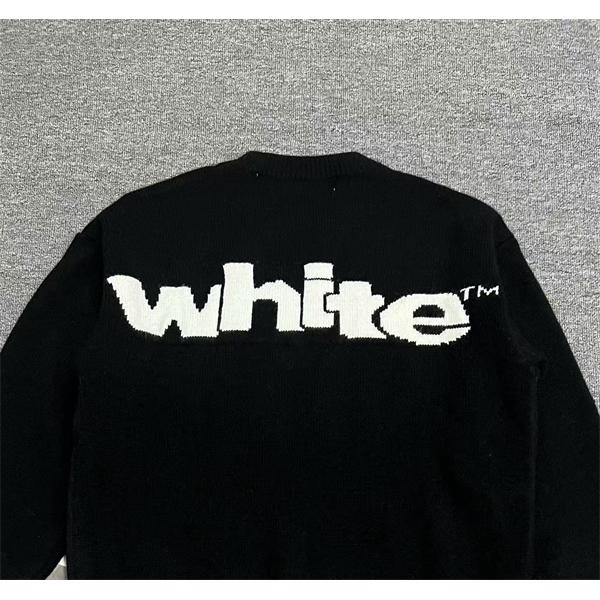 ビッグロゴ入り クルーネック仕様 大人カジュアル OFF-WHITE オフホワイト コピー セーター 注目モデル 再入荷チェック