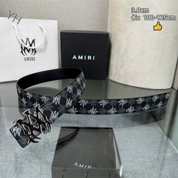 AMIRI 2026最新☆アミリベルトコピー高級レザーベルトシルバーバックルが印象的