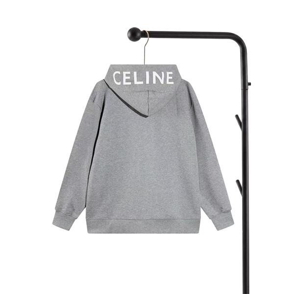 フード刺繍風ロゴ ベーシックシルエット さらっと快適 デイリー使い CELINE セリーヌ コピー パーカー