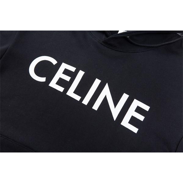 フードドローコード シンプルベース リラックス感 着回し便利 CELINE セリーヌ コピー パーカー 注目デザイン