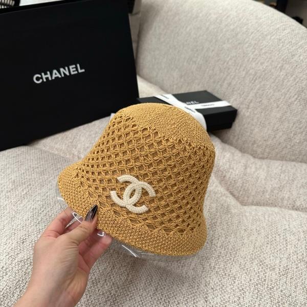 2026新作 CHANEL シャネル 透かし編みバケットハット レディース サマーニット帽 軽量通気性 ワイドブリム ココマークデザイン