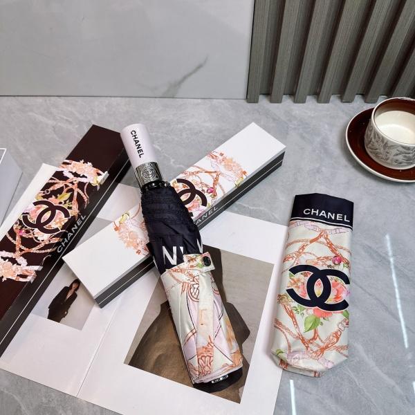 2026新作 CHANEL シャネル 全自動折りたたみ傘 晴雨兼用 UVカット 遮熱 軽量 ワンタッチ開閉 UPF50+ ギフトボックス付き