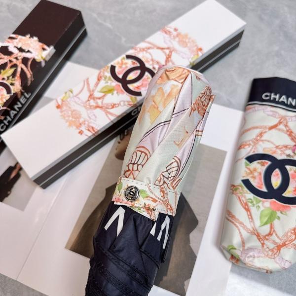 2026新作 CHANEL シャネル 全自動折りたたみ傘 晴雨兼用 UVカット 遮熱 軽量 ワンタッチ開閉 UPF50+ ギフトボックス付き
