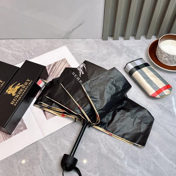 2026新作 BURBERRY 激安 バーバリー 折りたたみ傘 晴雨兼用 五つ折り 全自動 UVカット 軽量 チェック柄 ギフトBOX付き