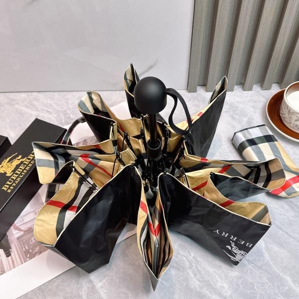 2026新作 BURBERRY 激安 バーバリー 折りたたみ傘 晴雨兼用 五つ折り 全自動 UVカット 軽量 チェック柄 ギフトBOX付き
