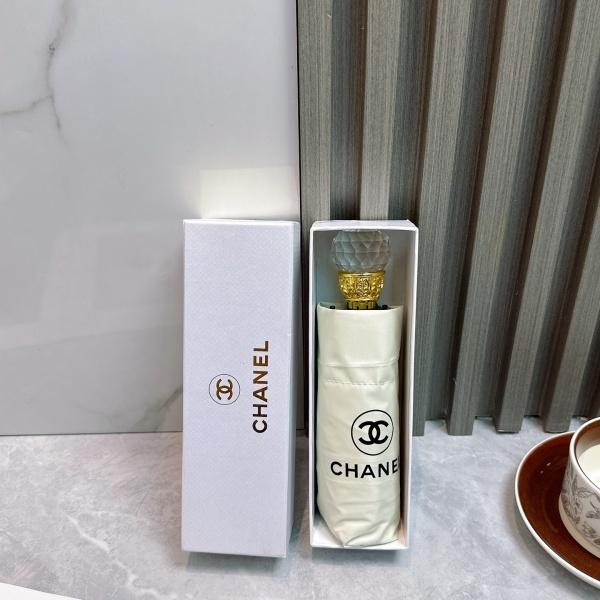 2026新作 CHANEL 激安 シャネル 折りたたみ傘 晴雨兼用 五つ折り UVカット99% 軽量 クリスタルハンドル ギフトBOX付き