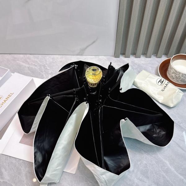 2026新作 CHANEL 激安 シャネル 折りたたみ傘 晴雨兼用 五つ折り UVカット99% 軽量 クリスタルハンドル ギフトBOX付き