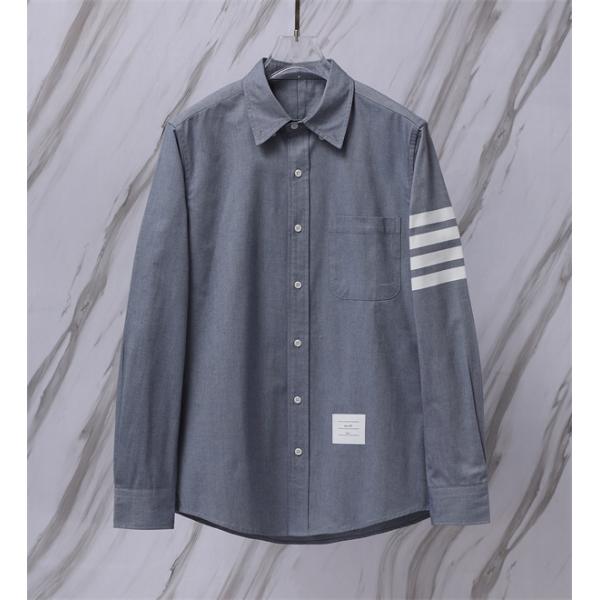 オックスフォード 定番人気 モダンクラシック THOM BROWNE トムブラウン コピー 長袖シャツ 上質スタイル