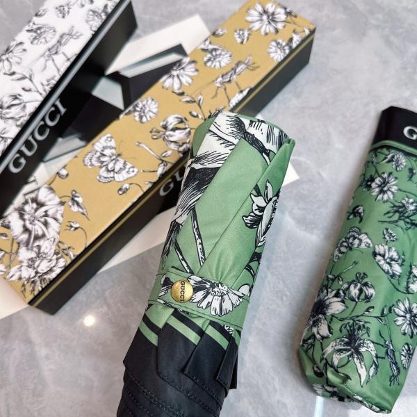 2026新作 GUCCI 激安 グッチ 折りたたみ傘 晴雨兼用 全自動 UVカット99% 軽量 花柄 遮熱 五つ折り ギフトBOX付き