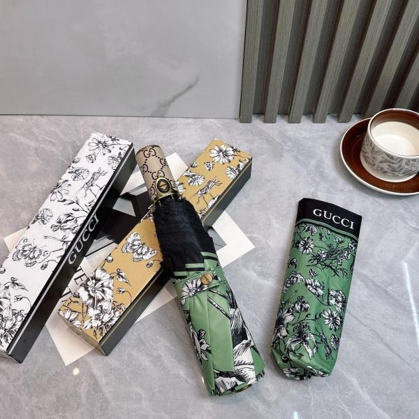 2026新作 GUCCI 激安 グッチ 折りたたみ傘 晴雨兼用 全自動 UVカット99% 軽量 花柄 遮熱 五つ折り ギフトBOX付き