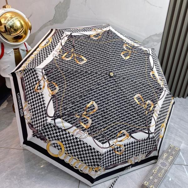 2026新作 Dior 激安 ディオール 折りたたみ傘 晴雨兼用 全自動 UVカット99% 遮熱 軽量 千鳥格子 ギフトBOX付き