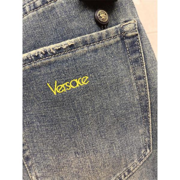 プレミアムデニム ストリートラグジュアリー 上質コレクション VERSACE ヴェルサーチ コピー デニムパンツ 定番アイテム
