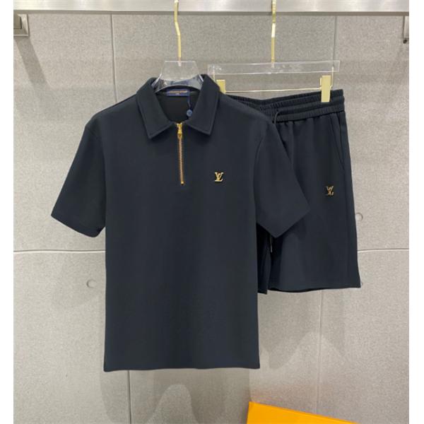 2026ss春夏 ☆☆ルイヴィトンセットアップコピー LOUIS VUITTONコットン100％ 半袖Tシャツ＆ショーツ  カジュアル 