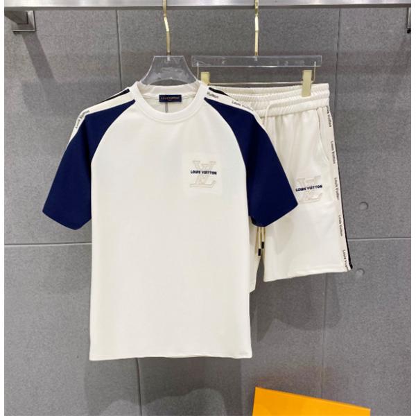 2026ss☆☆ルイヴィトン2点セットコピー LOUIS VUITTONクルーネックメンズ ストリート トレンド 夏