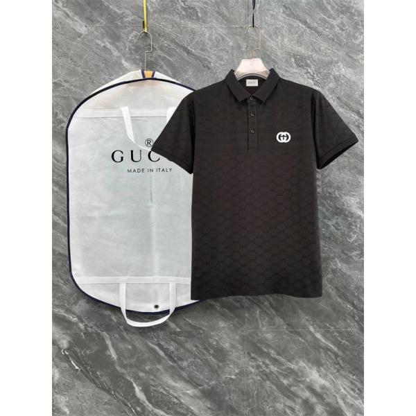 GGモノグラム クリーンルック デイリーコーデ GUCCI グッチ コピー 半袖ポロ 上質コレクション