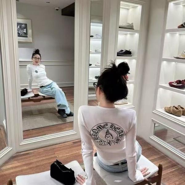 2026新作 CHROME HEARTS 激安 クロムハーツ ワッフル 長袖Tシャツ ロングスリーブ クルーネック