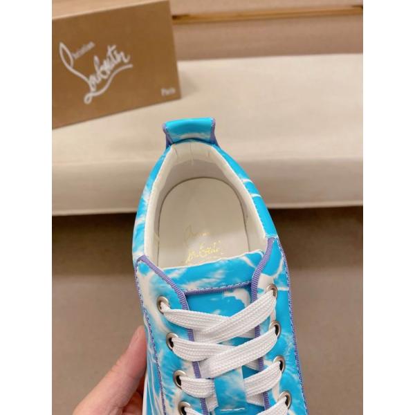 2026新色CHRISTIAN LOUBOUTIN クリスチャン ルブタン スニーカーコピー人気個性的ブルー色