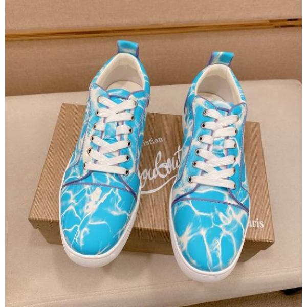 2026新色CHRISTIAN LOUBOUTIN クリスチャン ルブタン スニーカーコピー人気個性的ブルー色