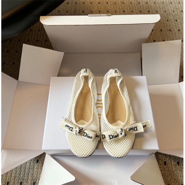 DIORディオールフラットシューズコピー 【26SS注目】透けるメッシュ素材×上品リボンが可愛い