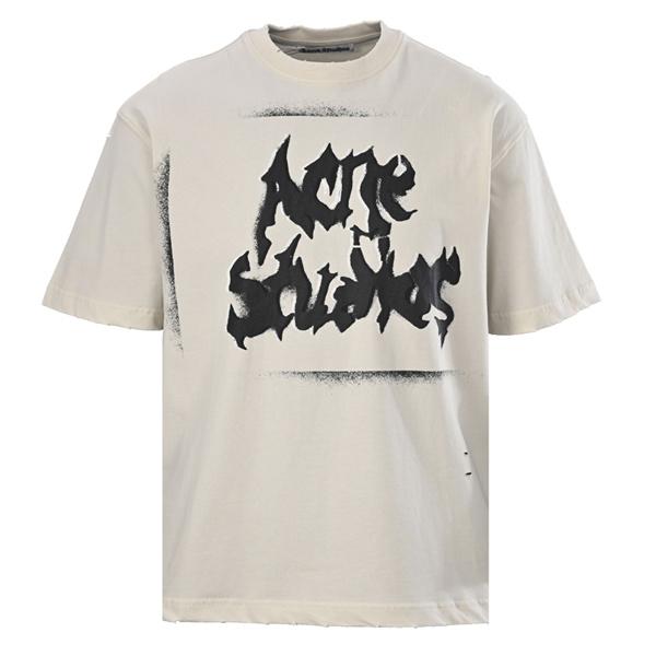 ビッグロゴ フロントプリント ラフスタイル Acne Studios アクネストゥディオズ コピー コットンTシャツ 存在感アップ