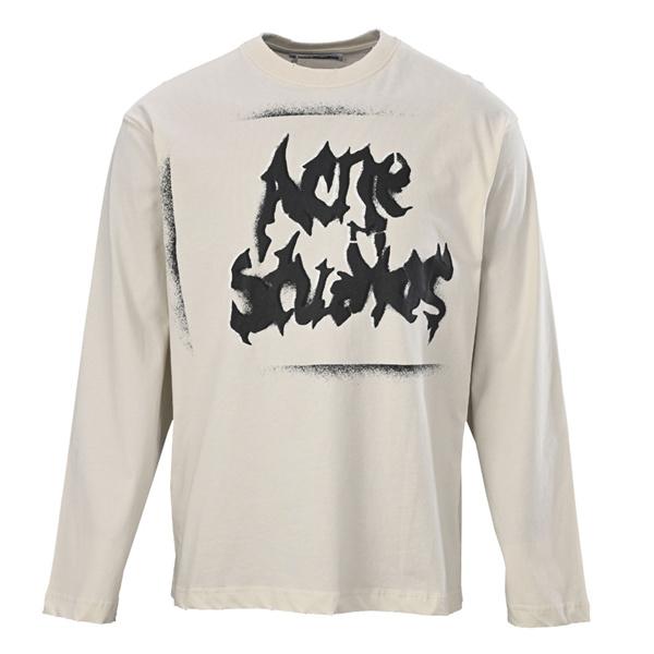 Acne Studios アクネストゥディオズ コピー ロングTシャツ グラフィティプリント クルーネック アーバンスタイル 存在感抜群