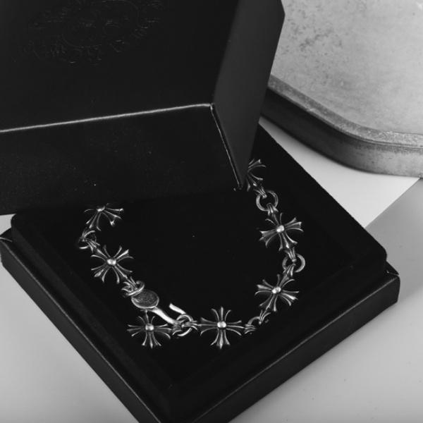 2026新作 CHROME HEARTS 激安 クロムハーツ クロスモチーフ ブレスレット シルバーアクセサリー ユニセックス 調節可能