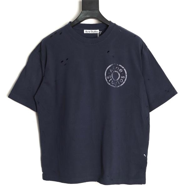 エイジング加工 カジュアルデザイン ユニセックス仕様 Acne Studios アクネストゥディオズ コピー 半袖Tシャツ