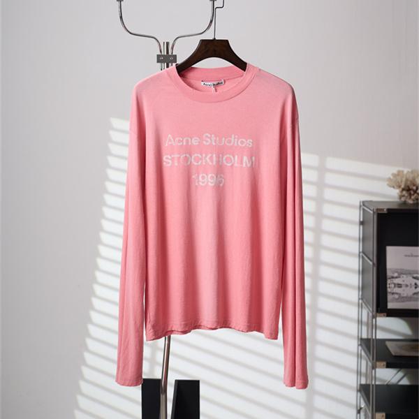 ロゴデザイン 2026新作風 人気アイテム シンプルコーデ Acne Studios アクネストゥディオズ コピー 長袖Tシャツ 上質カジュアル