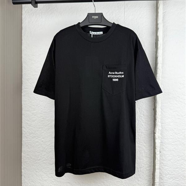ロゴ刺繍 メンズ レディース対応 ベーシックスタイル Acne Studios アクネストゥディオズ コピー 半袖Tシャツ 注目ファッション