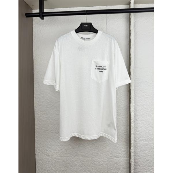 ロゴ刺繍 メンズ レディース対応 ベーシックスタイル Acne Studios アクネストゥディオズ コピー 半袖Tシャツ 注目ファッション