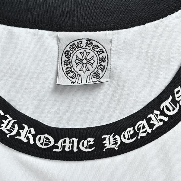 2026新作 N级品 Chrome Hearts  クロムハーツ ロングTシャツ 梵字ネック 配色デザイン 長袖Tシャツ コットン オーバーサイズ 人気アイテム