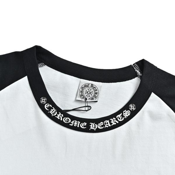 2026新作 N级品 Chrome Hearts  クロムハーツ ロングTシャツ 梵字ネック 配色デザイン 長袖Tシャツ コットン オーバーサイズ 人気アイテム