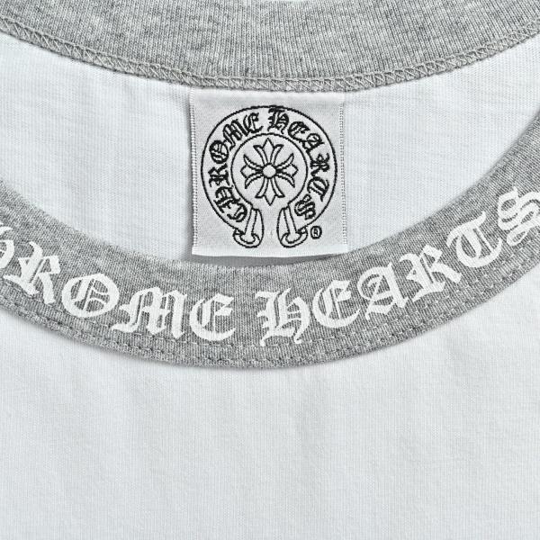 2026新作 N级品 Chrome Hearts  クロムハーツ ロングTシャツ 梵字ネック 配色デザイン 長袖Tシャツ コットン オーバーサイズ 人気アイテム