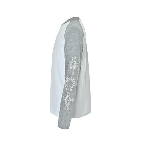 2026新作 N级品 Chrome Hearts  クロムハーツ ロングTシャツ 梵字ネック 配色デザイン 長袖Tシャツ コットン オーバーサイズ 人気アイテム