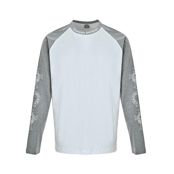 2026新作 N级品 Chrome Hearts  クロムハーツ ロングTシャツ 梵字ネック 配色デザイン 長袖Tシャツ コットン オーバーサイズ 人気アイテム