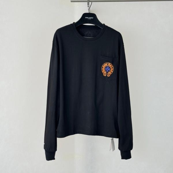 2026新作 Chrome Hearts N級品 クロムハーツ ロングTシャツ STAFFロゴ バックホースシュー プリント 長袖Tシャツ コットン 人気アイテム