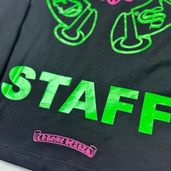 2026新作 Chrome Hearts N级品 クロムハーツ ロングTシャツ STAFFホースシュー ネオンプリント 長袖 カットソー 人気アイテム 男女兼用