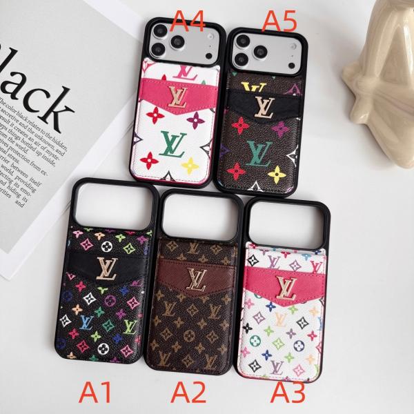 LOUIS VUITTON 激安 ルイ・ヴィトン iPhoneケース カードケース一体型 モノグラム メタルロゴ 収納力抜群 人気アイテム