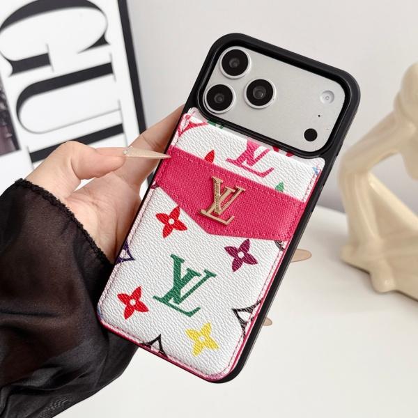 LOUIS VUITTON 激安 ルイ・ヴィトン iPhoneケース カードケース一体型 モノグラム メタルロゴ 収納力抜群 人気アイテム
