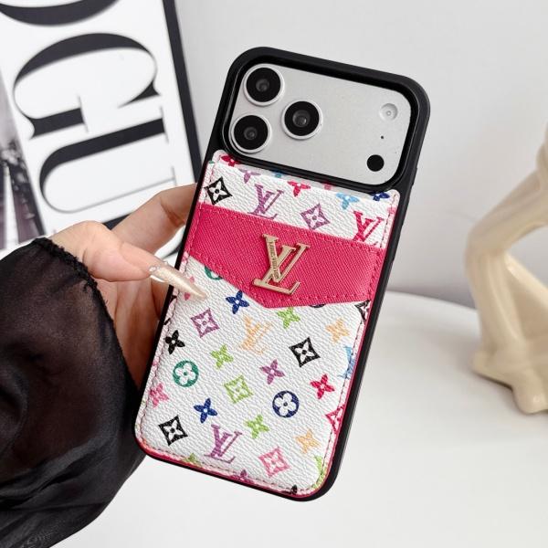 LOUIS VUITTON 激安 ルイ・ヴィトン iPhoneケース カードケース一体型 モノグラム メタルロゴ 収納力抜群 人気アイテム