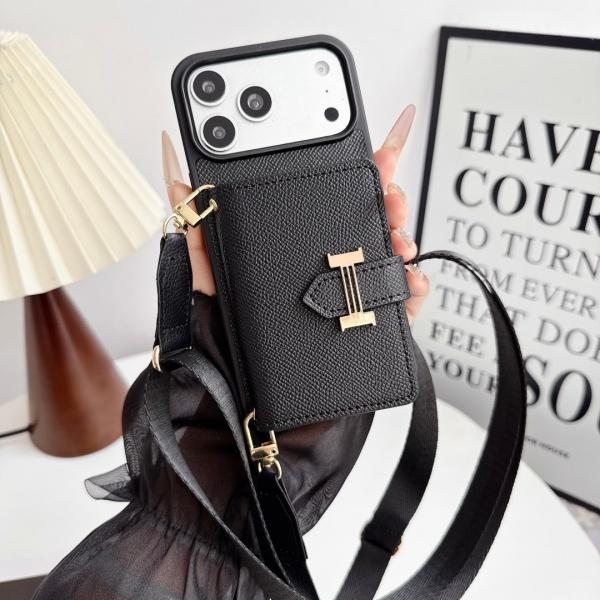 2026新作 HERMÈS 激安 エルメス スマホケース Hバックル カード収納 ショルダーストラップ付き 手帳型 携帯カバー