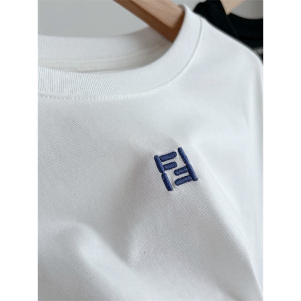 簡単人気2026SSトレンド新作★FF刺繍ロゴ FENDIフェンディtシャツコピーユニセックス２色