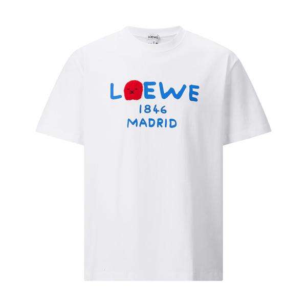 カラーロゴ グラフィックアート 遊び心 LOEWE ロエベ コピー 半袖Tシャツ 旬のファッションアイテム